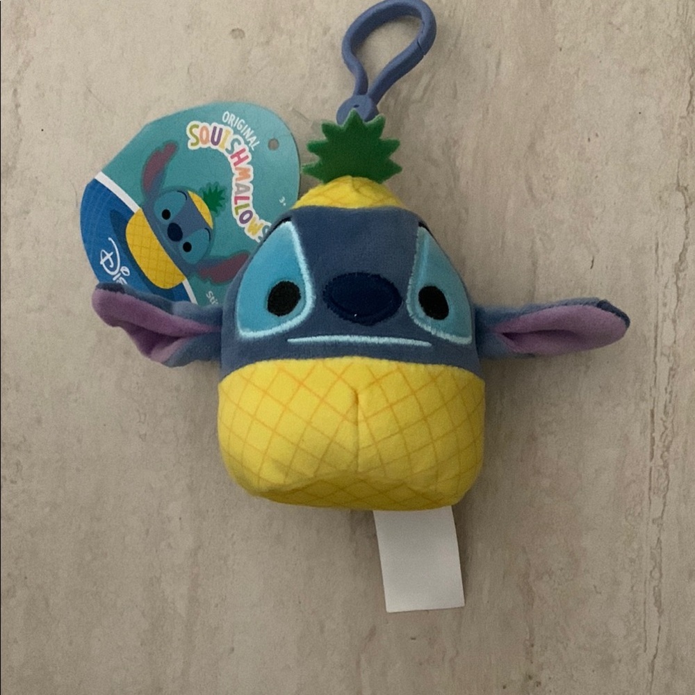 Disney Stitch Pineapple Plush Keychain